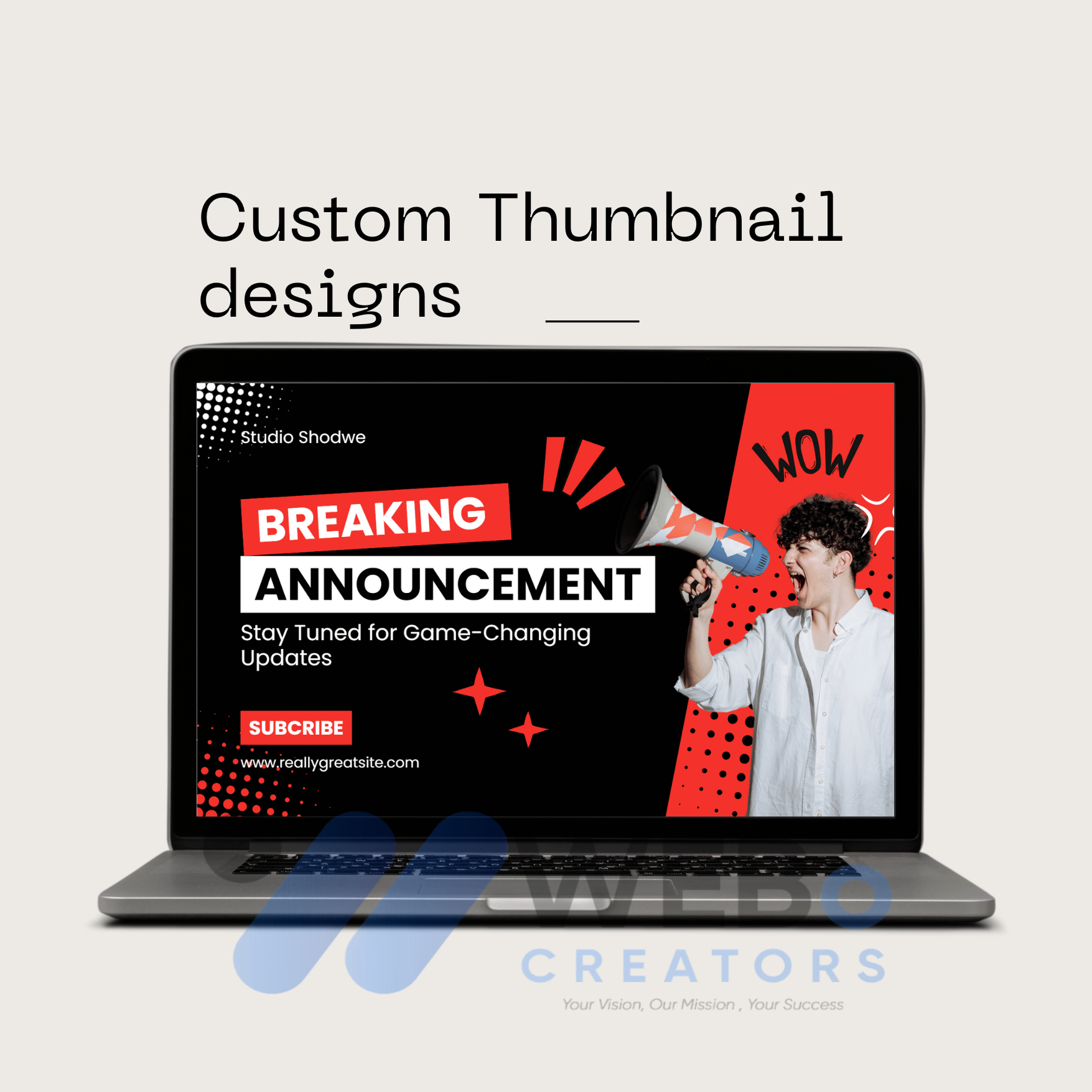 YouTube custom thumbnail design example in Illinois